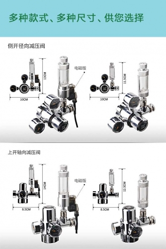 台灣無憂創意【CO2減壓閥】不銹鋼 雙錶